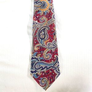 Principe Blue and Purple Paisley tie machine washable 100% polyester neck tie